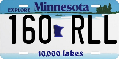 MN license plate 160RLL