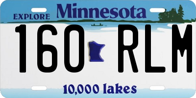 MN license plate 160RLM