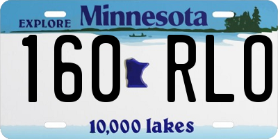 MN license plate 160RLO