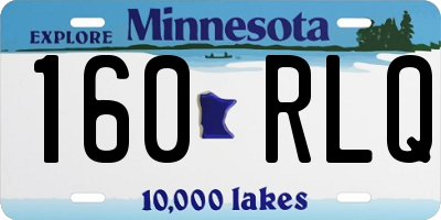 MN license plate 160RLQ