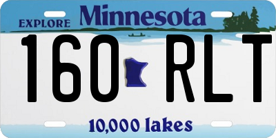MN license plate 160RLT
