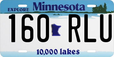 MN license plate 160RLU