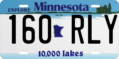 MN license plate 160RLY