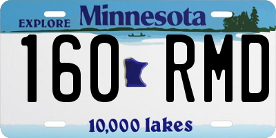 MN license plate 160RMD