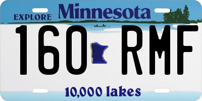 MN license plate 160RMF