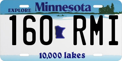 MN license plate 160RMI