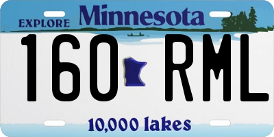 MN license plate 160RML