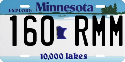 MN license plate 160RMM