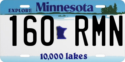 MN license plate 160RMN