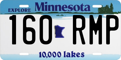 MN license plate 160RMP