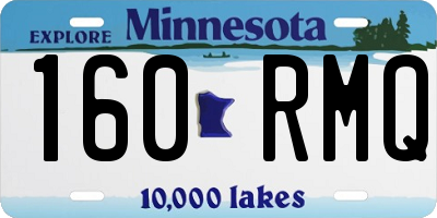 MN license plate 160RMQ