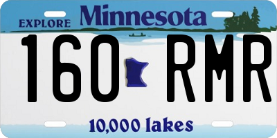 MN license plate 160RMR