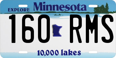 MN license plate 160RMS