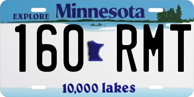 MN license plate 160RMT