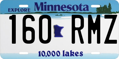 MN license plate 160RMZ