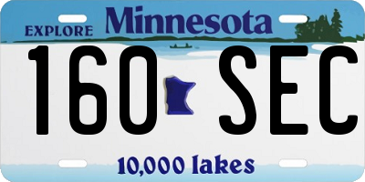 MN license plate 160SEC