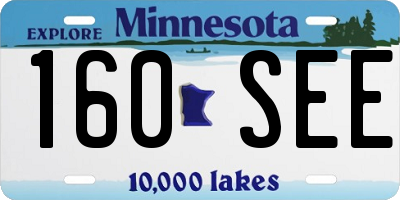MN license plate 160SEE