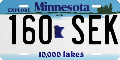 MN license plate 160SEK