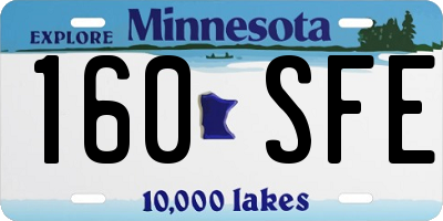 MN license plate 160SFE