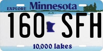 MN license plate 160SFH