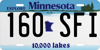 MN license plate 160SFI