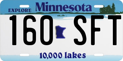 MN license plate 160SFT