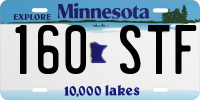 MN license plate 160STF