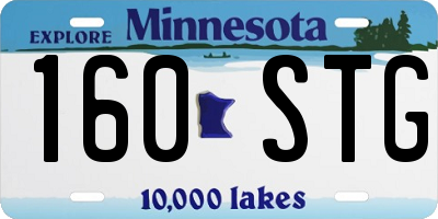 MN license plate 160STG