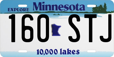 MN license plate 160STJ