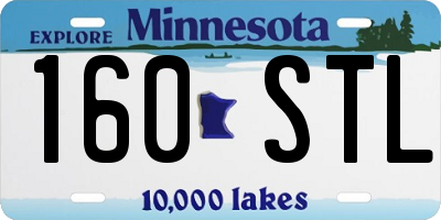 MN license plate 160STL