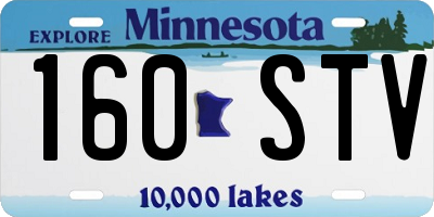 MN license plate 160STV