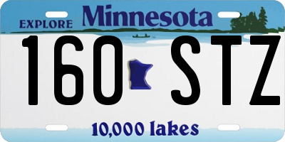 MN license plate 160STZ