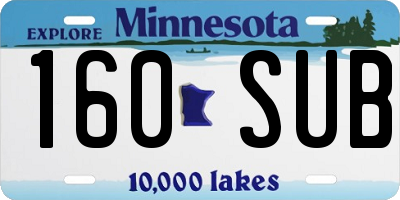 MN license plate 160SUB