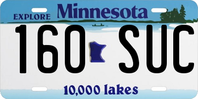 MN license plate 160SUC