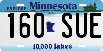 MN license plate 160SUE