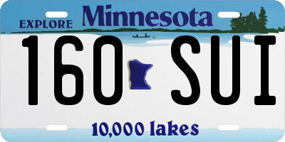 MN license plate 160SUI