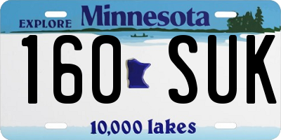 MN license plate 160SUK