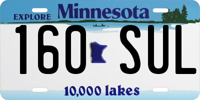 MN license plate 160SUL