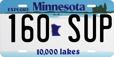 MN license plate 160SUP