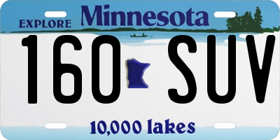 MN license plate 160SUV