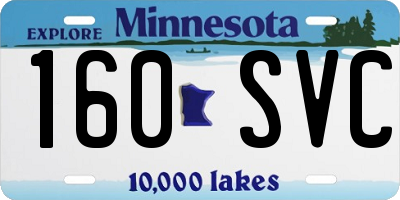 MN license plate 160SVC