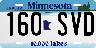 MN license plate 160SVD