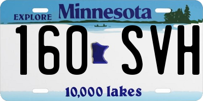 MN license plate 160SVH