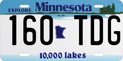 MN license plate 160TDG