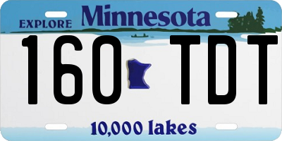 MN license plate 160TDT