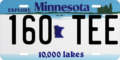 MN license plate 160TEE
