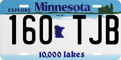 MN license plate 160TJB