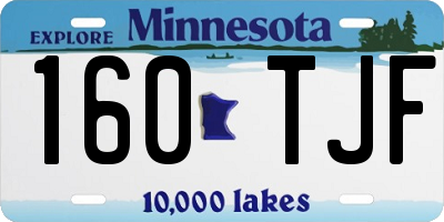 MN license plate 160TJF