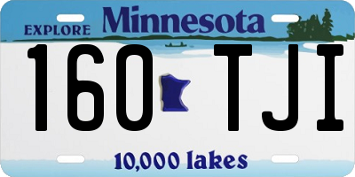 MN license plate 160TJI