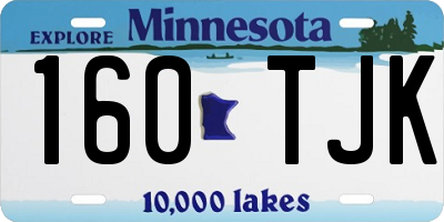 MN license plate 160TJK